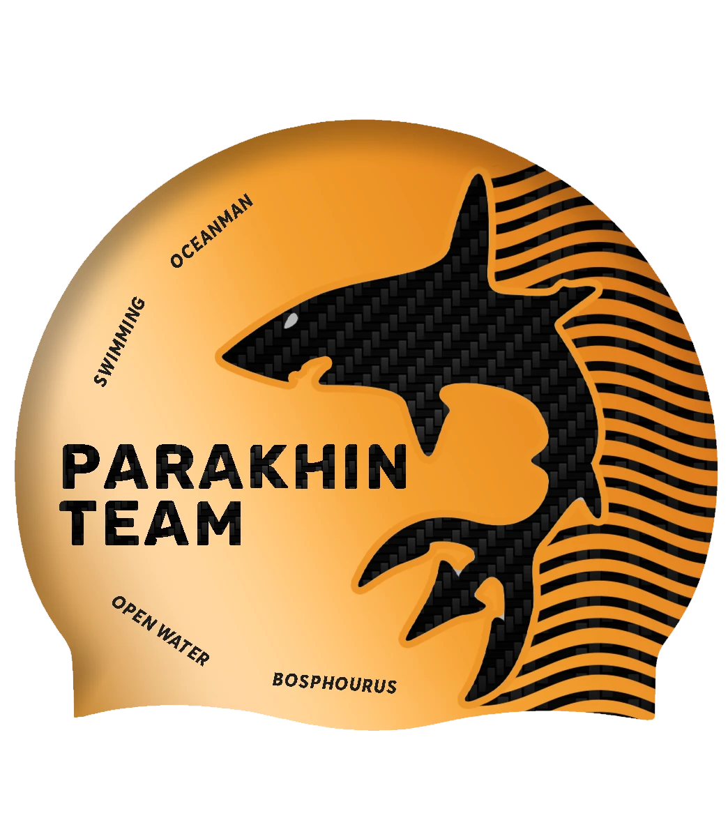 Золота шапочка з принтом PARAKHIN TEAM